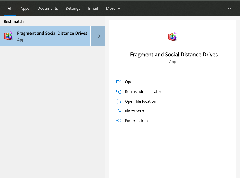 Fragment and Social Distance Drives